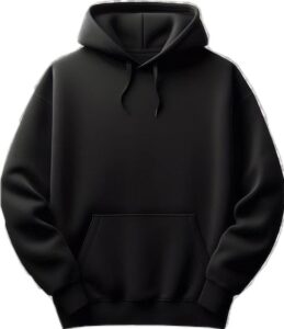 Free psd stylish black hoodie mockup template isolated on transparent background _ Premium AI-generated PSD