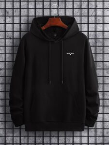 Men Kangaroo Pocket Drawstring Hoodie